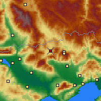 Nearby Forecast Locations - ος Νευροκοπίου - Χάρτης