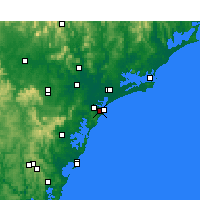 Nearby Forecast Locations - Νιούκασλ - Χάρτης
