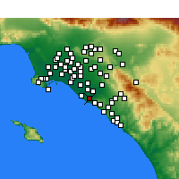 Nearby Forecast Locations - Costa Mesa - 