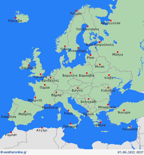   Ευρώπη Προγνωστικοί χάρτες 