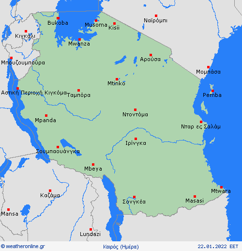 Επισκόπηση Τανζανία Αφρική Προγνωστικοί χάρτες 