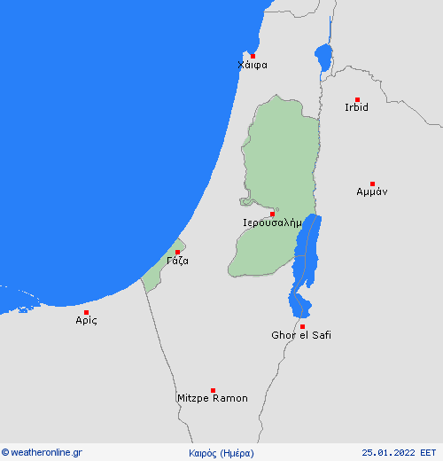 Επισκόπηση Παλαιστίνη Ασία Προγνωστικοί χάρτες 