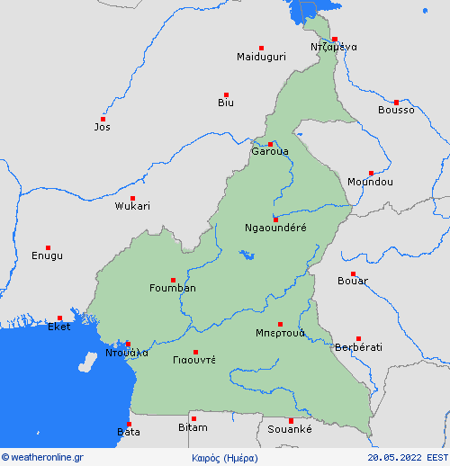 Επισκόπηση Καμερούν Αφρική Προγνωστικοί χάρτες 