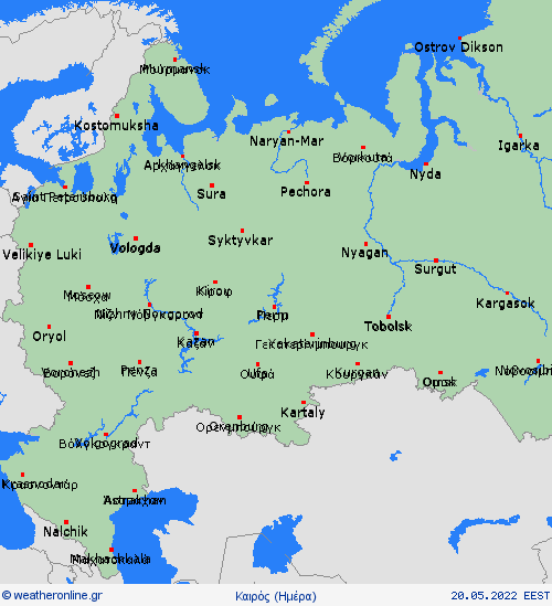 Επισκόπηση Ρωσία Ευρώπη Προγνωστικοί χάρτες 