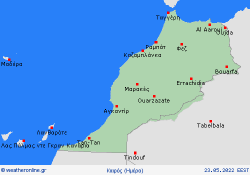 Επισκόπηση Μαρόκο Αφρική Προγνωστικοί χάρτες 