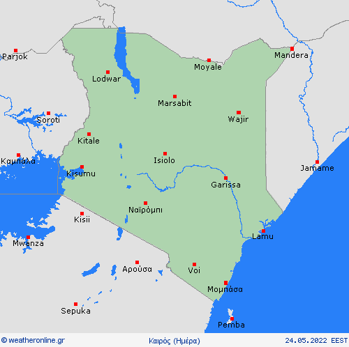Επισκόπηση Κένυα Αφρική Προγνωστικοί χάρτες 