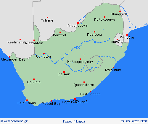 Επισκόπηση Νότια Αφρική Αφρική Προγνωστικοί χάρτες 