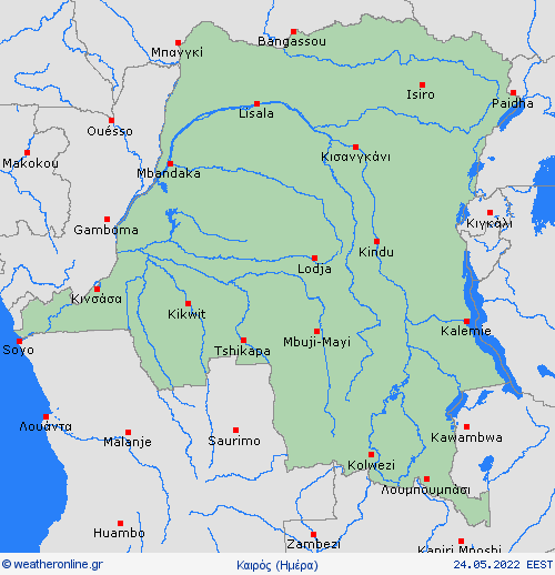 Επισκόπηση Δημοκρατία του Κονγκό Αφρική Προγνωστικοί χάρτες 