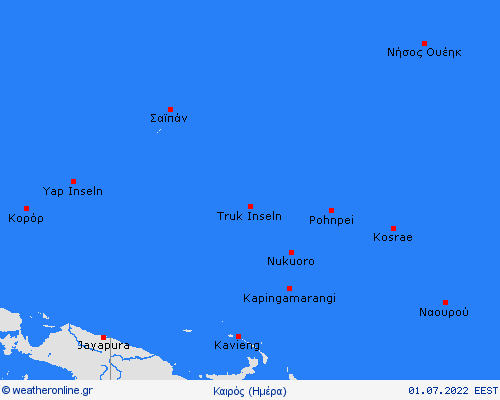 Επισκόπηση Νησί Γουέικ Ωκεανία Προγνωστικοί χάρτες 