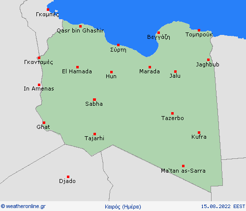Επισκόπηση Λιβύη Αφρική Προγνωστικοί χάρτες 
