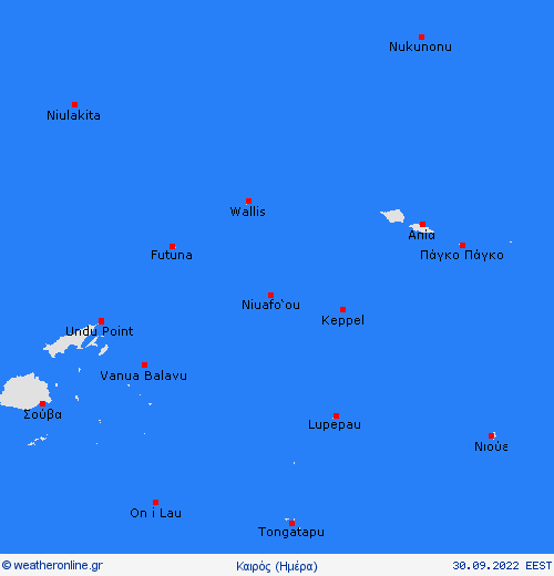Επισκόπηση Futuna and Wallis Ωκεανία Προγνωστικοί χάρτες 
