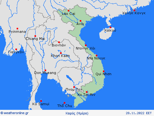 Επισκόπηση Βιετνάμ Ασία Προγνωστικοί χάρτες 