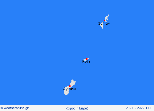 Επισκόπηση Μαριάνεν Ωκεανία Προγνωστικοί χάρτες 