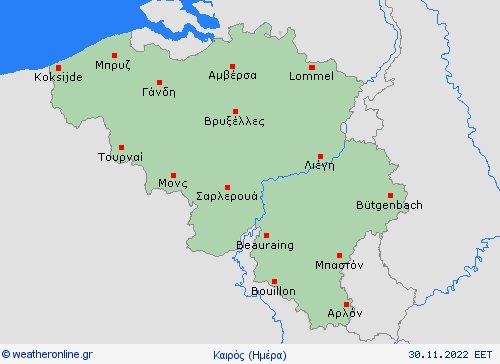 Επισκόπηση Βέλγιο Ευρώπη Προγνωστικοί χάρτες 