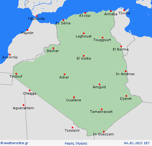 Επισκόπηση Αλγερία Αφρική Προγνωστικοί χάρτες 
