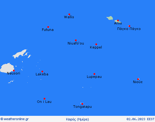Επισκόπηση Σαμόα Ωκεανία Προγνωστικοί χάρτες 