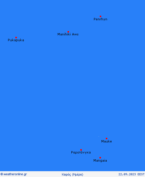 Επισκόπηση Νησιά Κούκ Ωκεανία Προγνωστικοί χάρτες 