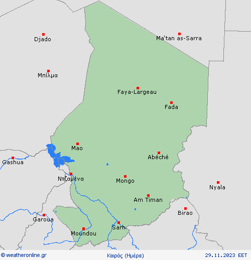 Επισκόπηση Τσάντ Αφρική Προγνωστικοί χάρτες 