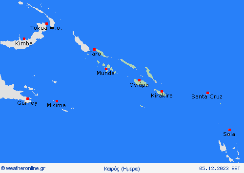 Επισκόπηση Νησιά Σολομώντα Ωκεανία Προγνωστικοί χάρτες 