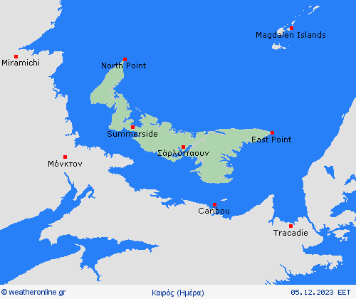 Επισκόπηση Νήσοι πρίγκηπα Εδουάρδου Β. Αμερική Προγνωστικοί χάρτες 