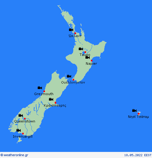webcam Νέα Ζηλανδία Ωκεανία Προγνωστικοί χάρτες 